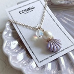 【期間限定】🐚🌈泡沫の虹ネックレス/パープル🐚