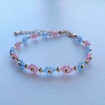 🌼ﾋﾞｰｽﾞﾌﾞﾚｽﾚｯﾄ…pink &blue🌼
