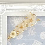 本物のさくらのレジンヘアクリップ　バレッタ　押し花　ドライフラワー　ピンク