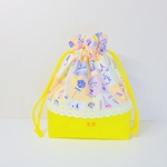 【お名前刺繍無料サービス】パッチワーク柄★ 弁当袋★女の子★
