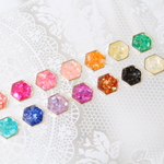 六角形のシェルピアス/イヤリング