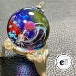 大玉　宇宙玉レジン惑星　レジンネックレス