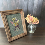 刺繍〜インテリアフレーム＊bouquet(シック)