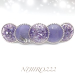 藤色のシルバーバレッタ ☆送料無料 ☆ヘアアクセサリー　#パープル　#お呼ばれ　#2022秋の新作　#Autumnコレクション