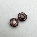 シェル入りボタン　えんじ　15mm  2個