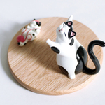 yutamahina様専用　猫のほっぺでぺっちょりスマホスタンド　【ハチ】 ２点