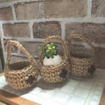 麻紐ミニカゴ3個セット