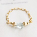 14kgf-chain ring アクアマリン