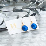 七宝焼 14kgf 9月誕生石 ピアス ~Sapphire~