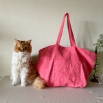 canvas linen bag (dark pink)