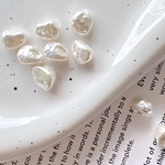10pcs[9*7.5mm] バロック アクリルパール ビーズ 貫通穴 a439