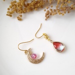 月と星のアシンメトリーピアス/イヤリング