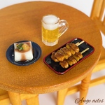 焼き鳥&冷奴&ビールセット ミニチュア