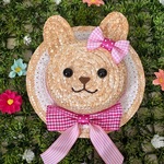 うさぎ麦わらミニハット