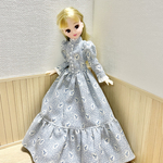 リカちゃん　アンティークドレス　青