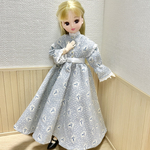 リカちゃん　アンティークドレス　青