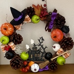 【送料無料】ハロウィンリース🎃Lサイズ