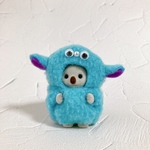 青×紫 もこもこモンスター シルバニア 赤ちゃん着ぐるみ