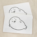 NEW!【活版印刷】あざらしポストカード