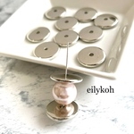 【再販】カスタムボールペン対応　10個/CCBシルバー丸スペーサー CH35S