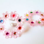 桜みたいなフープのピアス【マルチカラー】