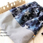 【オーダー】体操服袋（お着替え袋）*navyスターｘ細ボーダー