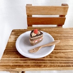 【NEW】羊毛×チョコショートケーキストラップor飾る用