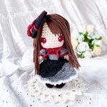  【Ryuiさんコラボ企画】Kawaii  doll project*着せ替え人形あみぐるどーるメヌエットサイズ*黒薔薇【受注制作】【期間限定】