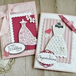 《ayuko様リクエスト品・ドレスモチーフのWEDDINGカード》２点