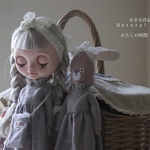 リネンのシンプルワンピースとbagのset