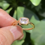 インペリアルトパーズ　気品あふれる桜色　1.1ct　クッションカット　シルバーSV925リング