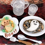 ミニチュア　フェイクフード  ハロウィンカレーとサラダ　セット