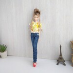 再733【momokoDOLL ジーパン】ローライズジーパン※1/6ドール服