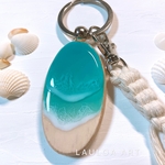 あなたの側にすぐ海が♡海キーホルダー◻︎ウッド×レジンキーホルダー（WBA）