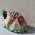 【シリーズ】水玉ふんわり☆きんちゃく袋【おべんとう袋】7