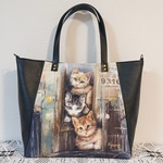 斜めカットのトートバッグ ☆ アッシュデザイン