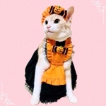 送料無料☆彡ハロウィンメイドワンピース風〜猫のワンピース