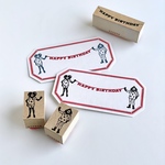 何か持てる！ちょっとセクシーなトランプ兵♡♠︎のラバースタンプセット　はんこ［20×30mm］