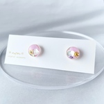 ＊2566 ラウンド　小ぶり　レジン　ピアス/イヤリング