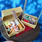 竹かご風バスケット　ピクニック弁当