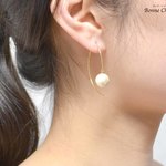コットンパール☆変形ピアス