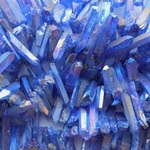 クリスタル（水晶）氷柱（ナゲット）コーンフラワーブルー　AB（オーロラ）　約10ｇ　