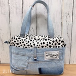 ❤︎デニムリメイク❤︎ トートバッグ　ダルメシアン柄　smile_smile.rsr