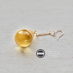 片耳ピアス「Lemonカラー」ウッドレジンピアス
