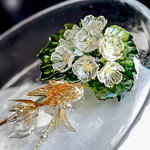 【送料無料】サンカヨウ×金魚の簪