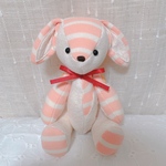 【うさ耳ver.】memory bear ぬいぐるみ　リメイクベア　メモリーベア　ロンパースベア