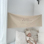 beige |BIRTHDAY TAPESTRY cotton linen（36×100）