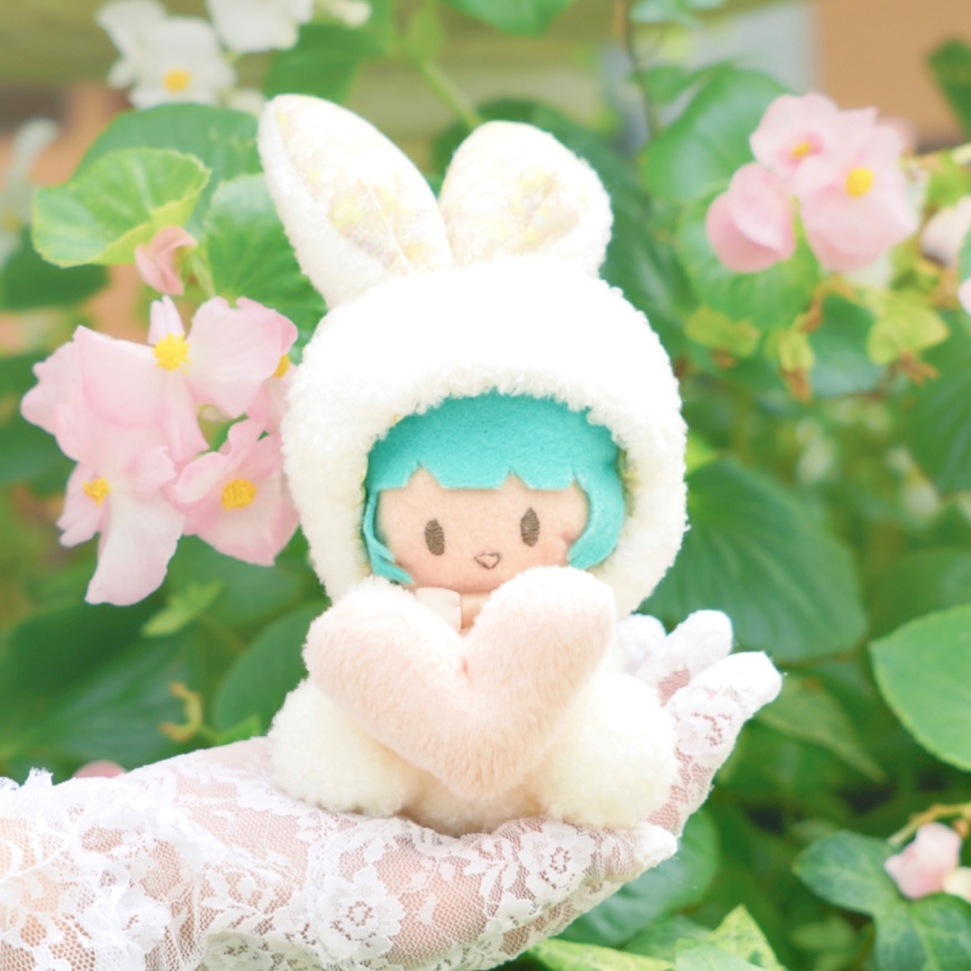 ぬい服　着ぐるみ　おすわり　うさぎ　12 おすわり ぬい服 着ぐるみ うさぎ ブルー 12cm - メルカリ