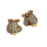 VINTAGE  NINARICCI リボン　ハート　ニナリッチ  フラワー　ストーン　イヤリング  ブライダル　結婚式　アンティーク  ヴィンテージ  華やか　ギフト　90年代　ninaricci