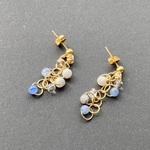 【お試し価格】軽い‼︎ 選べる金属 K16 天然石 お守り ピアス イヤリング